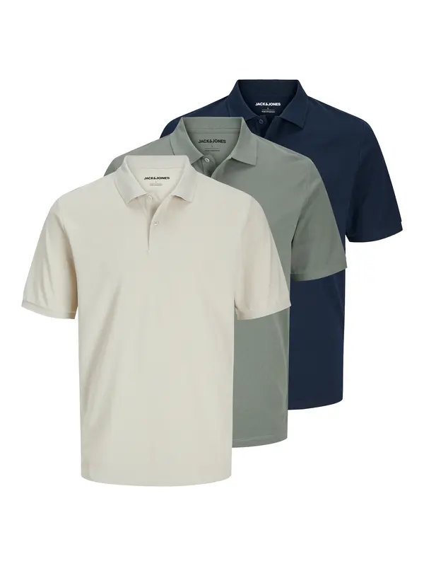 JACK & JONES JACK & JONES Majica 'JJKANE'  boja pijeska / noćno plava / kaki