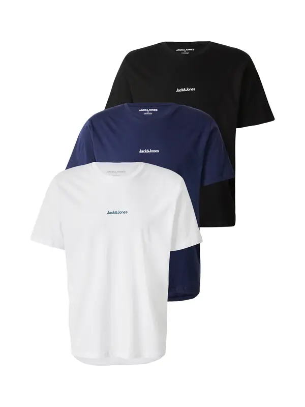 JACK & JONES JACK & JONES Majica 'JJMINE'  mornarsko plava / žuta / crna / bijela