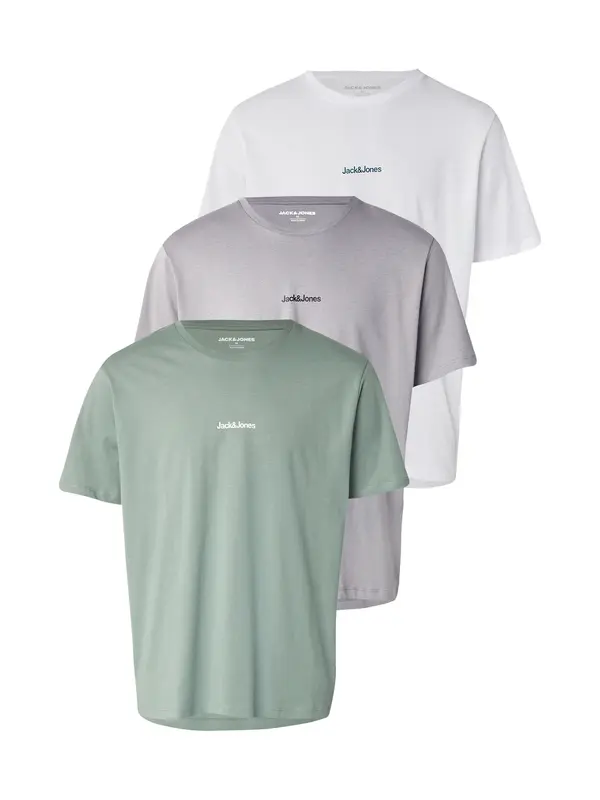 JACK & JONES JACK & JONES Majica 'JJMine'  žuta / siva / menta / bijela