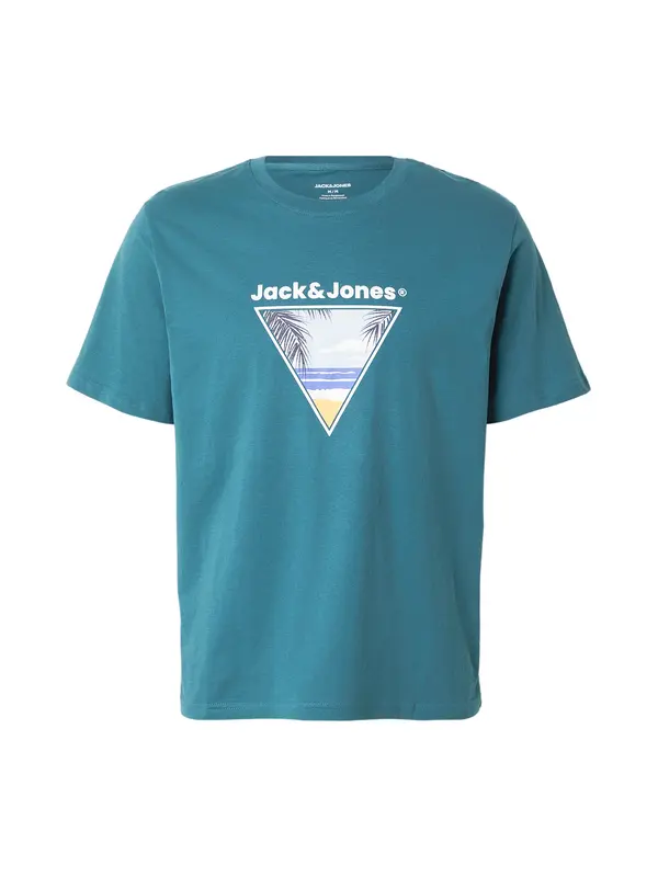 JACK & JONES JACK & JONES Majica 'JJPERRY'  plava / petrol / narančasta / bijela
