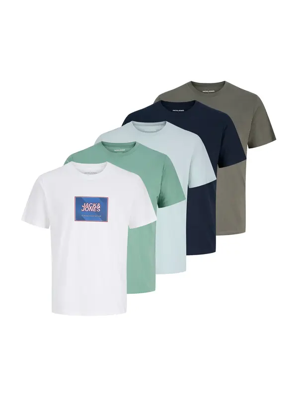 JACK & JONES JACK & JONES Majica 'JJRAIN'  plava / svijetloplava / siva / bijela