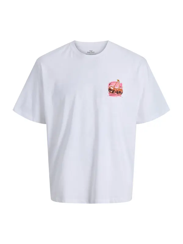 JACK & JONES JACK & JONES Majica 'JORAirbrush'  roza / crvena / crna / bijela