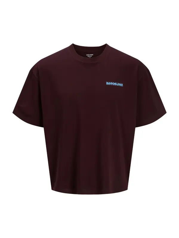 JACK & JONES JACK & JONES Majica 'JORBarcelona'  svijetloplava / svijetloljubičasta / boja vina