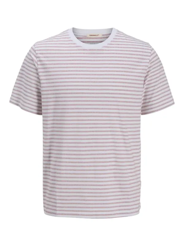 JACK & JONES JACK & JONES Majica 'JORCanggu'  krvavo crvena / bijela