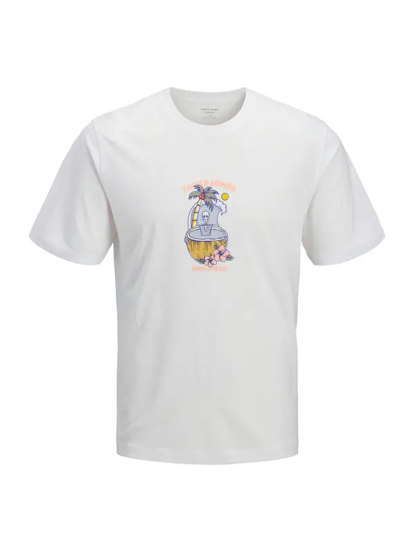 JACK & JONES JACK & JONES Majica 'JORCASSIS SKULL'  opal / senf / marelica / bijela
