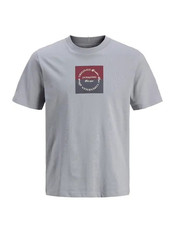 JACK & JONES JACK & JONES Majica 'JORCATSKILLS'  sivkasto plava / siva / boja vina