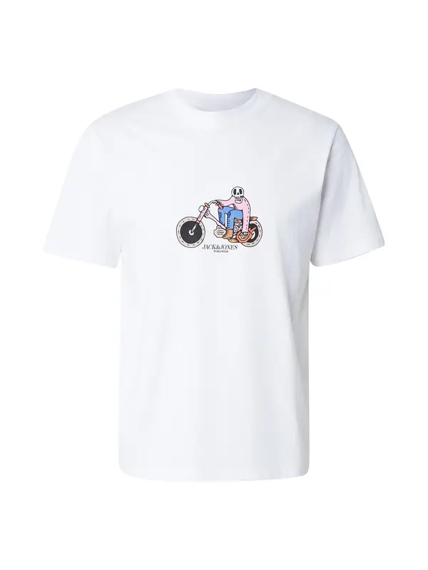 JACK & JONES JACK & JONES Majica 'JORCATSKILLS SKULL'  plava / roza / bijela