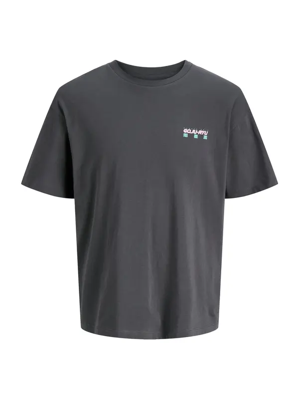 JACK & JONES JACK & JONES Majica 'JORGOJU'  antracit siva / kraljevski zelena / roza