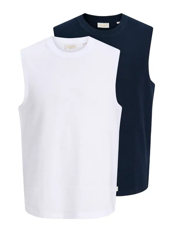 JACK & JONES JACK & JONES Majica 'JORHYERES'  morsko plava / bijela