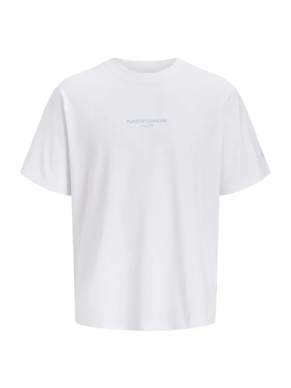 JACK & JONES JACK & JONES Majica 'JORHyeres'  svijetloplava / svijetlosiva / bijela