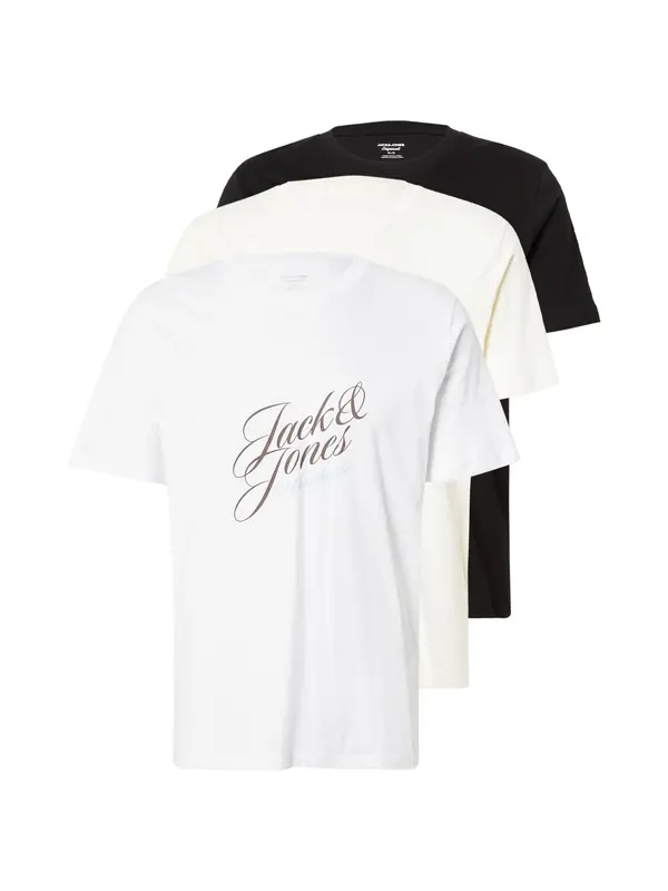 JACK & JONES JACK & JONES Majica 'JORInwood'  bež / plava / crna / bijela