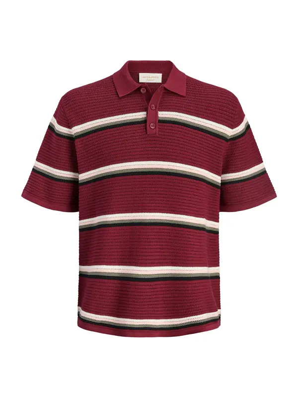 JACK & JONES JACK & JONES Majica 'JORMaine'  roza / boja vina / crna / bijela