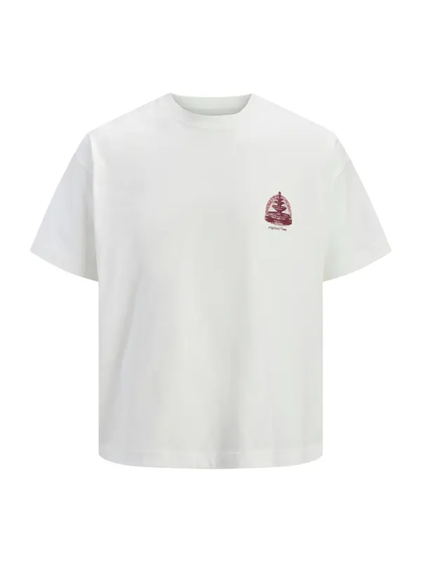 JACK & JONES JACK & JONES Majica 'JORMAINE'  rubin crvena / bijela