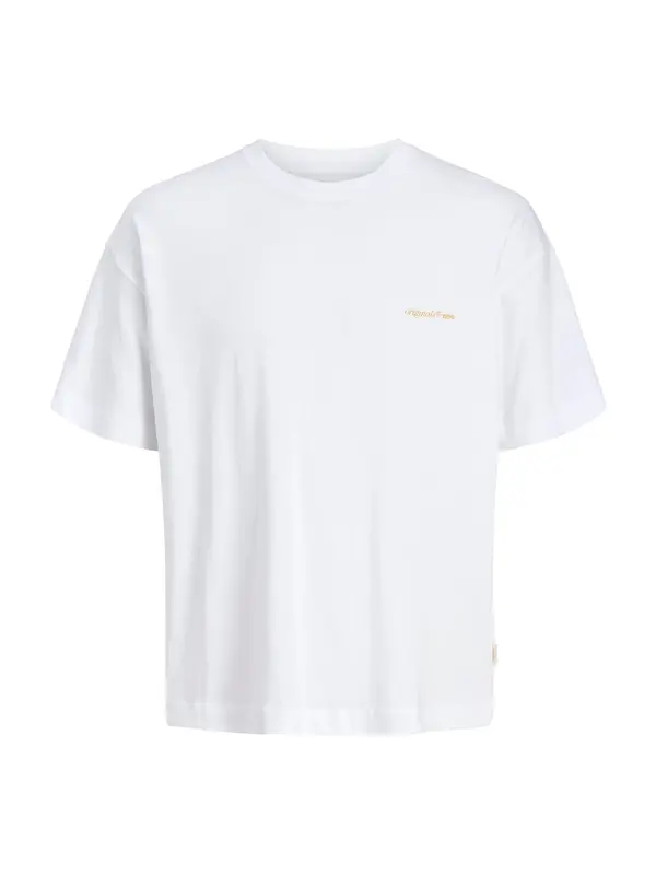 JACK & JONES JACK & JONES Majica 'JORMONTAUK'  siva / narančasta / bijela