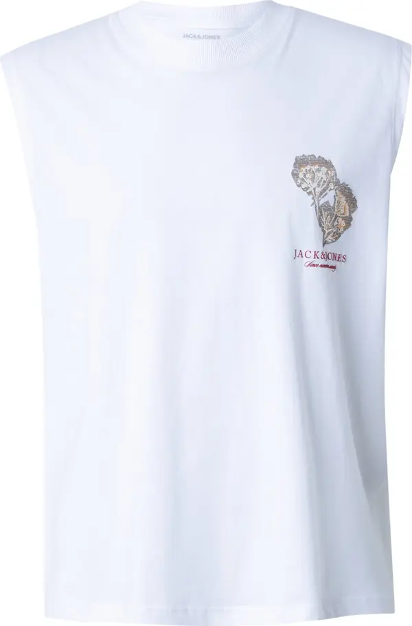 JACK & JONES JACK & JONES Majica 'JORMONTAUK'  smeđa / crvena / bijela