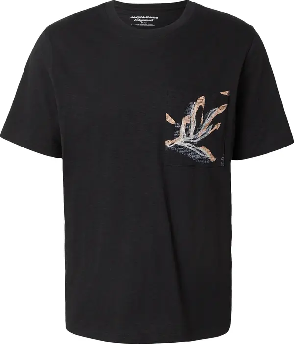 JACK & JONES JACK & JONES Majica 'JORMONTAUK'  svijetlosiva / losos / crna