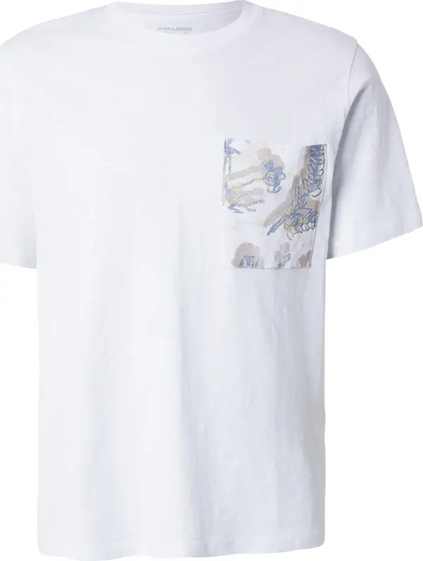 JACK & JONES JACK & JONES Majica 'JORMONTAUK'  tamno bež / safirno plava / bijela