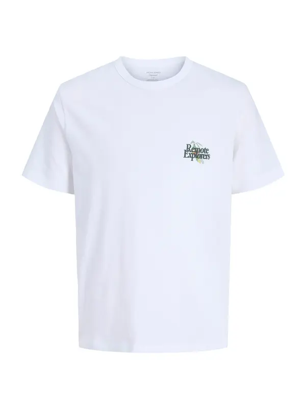 JACK & JONES JACK & JONES Majica 'JORMontauk'  tamno zelena / narančasta / bijela