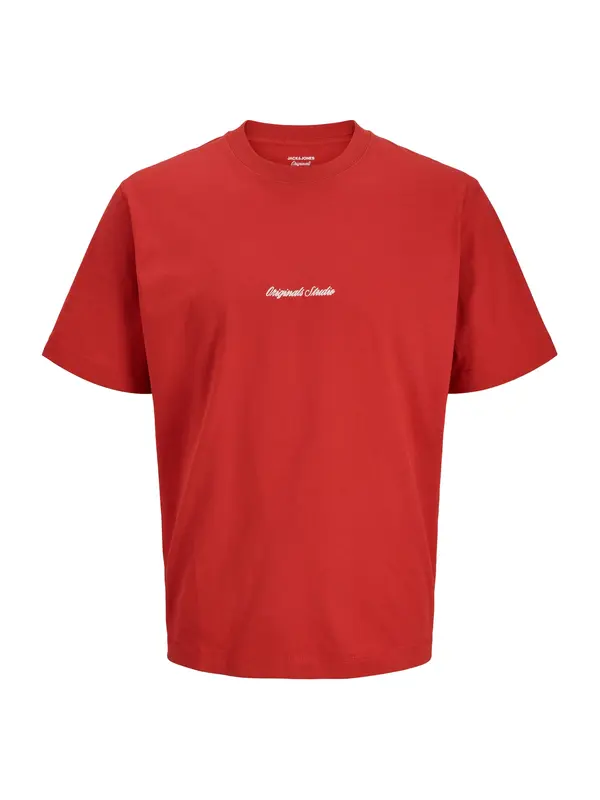 JACK & JONES JACK & JONES Majica 'JORNorrebro'  crvena / bijela