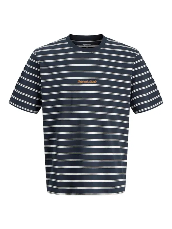 JACK & JONES JACK & JONES Majica 'JORNorrebro'  noćno plava / bijela