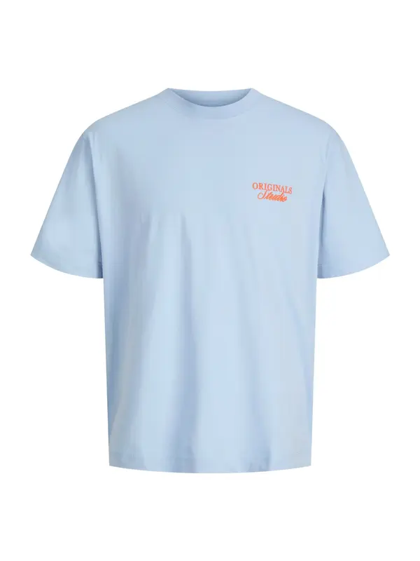 JACK & JONES JACK & JONES Majica 'JORNorrebro'  pastelno plava / narančasta
