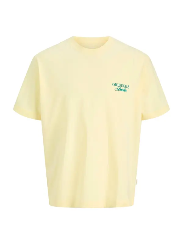 JACK & JONES JACK & JONES Majica 'JORNorrebro'  pastelno žuta / sivkasto zelena