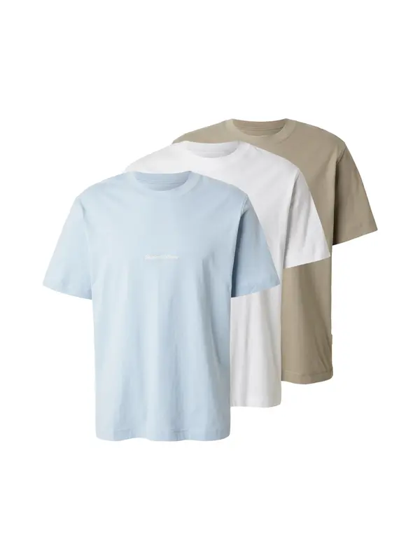 JACK & JONES JACK & JONES Majica 'JORNORREBRO'  svijetloplava / kaki / bijela