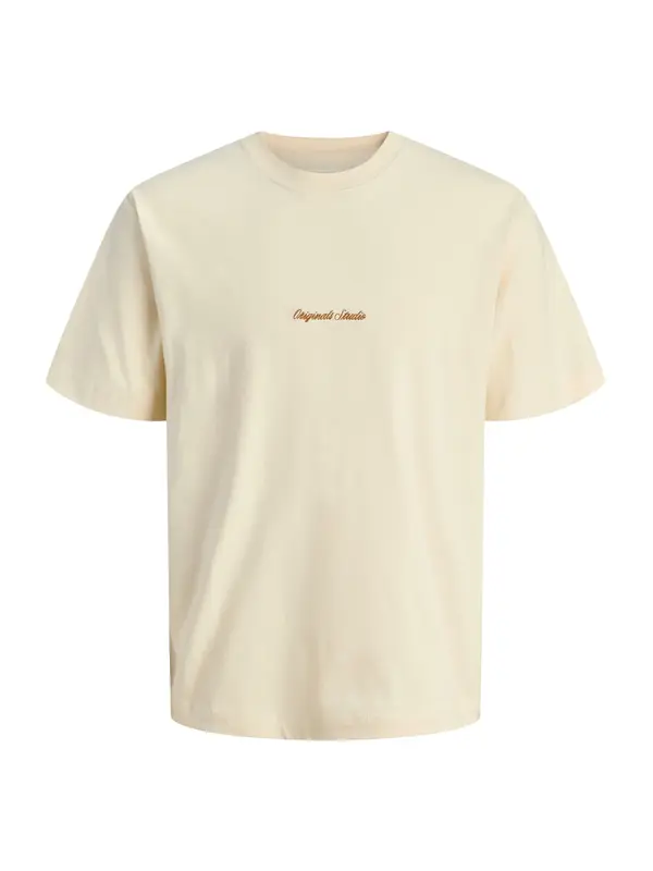 JACK & JONES JACK & JONES Majica 'JORNorrebro'  tamno narančasta / vuneno bijela