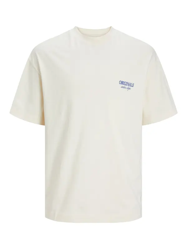 JACK & JONES JACK & JONES Majica 'JORSantorini'  boja pijeska / mornarsko plava