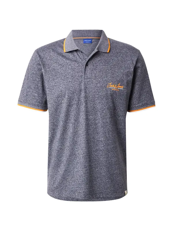 JACK & JONES JACK & JONES Majica 'JORTEN'  plava melange / narančasta / bijela