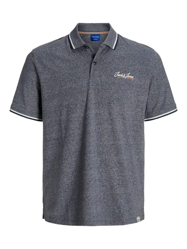 JACK & JONES JACK & JONES Majica 'JORTONS'  mornarsko plava / narančasta / bijela