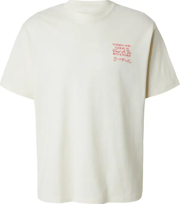 JACK & JONES JACK & JONES Majica 'JORTRENDY OBJECTS'  svijetlocrvena / bijela