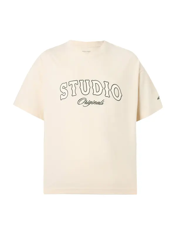 JACK & JONES JACK & JONES Majica 'JORUPSTATE'  nude / crna