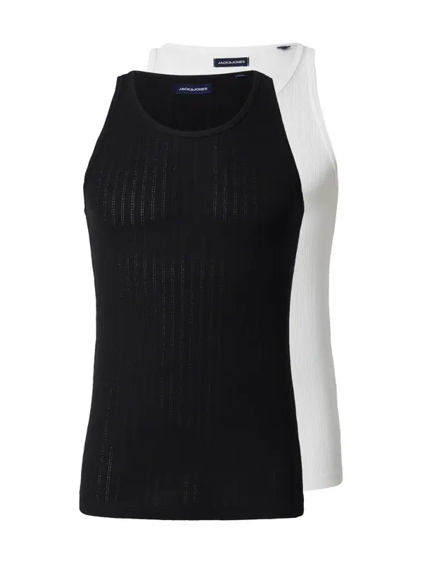 JACK & JONES JACK & JONES Majica 'JWHACAPULCO'  crna / bijela