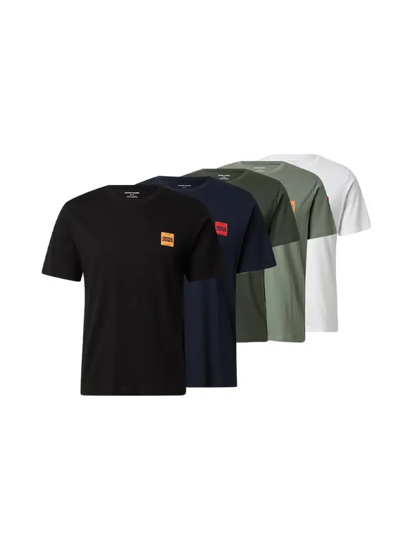 JACK & JONES JACK & JONES Majica 'JWHBRANDY'  mornarsko plava / zelena / maslinasta / crna