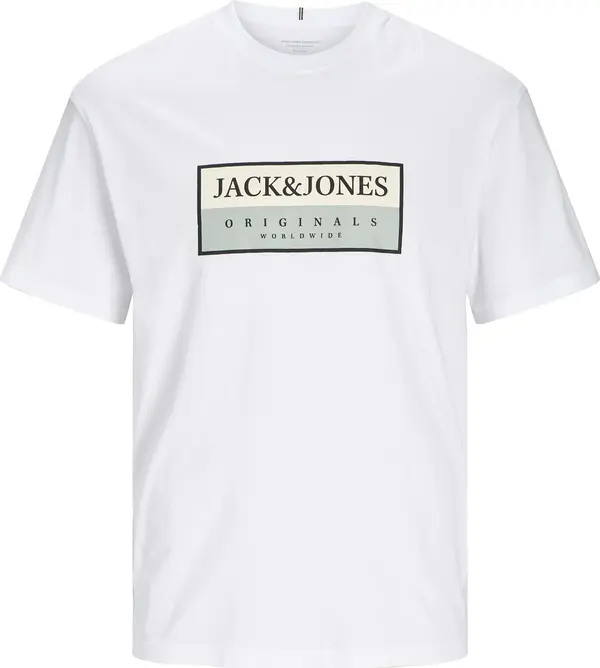 JACK & JONES JACK & JONES Majica 'JWHFREDERIKSBERG'  pijesak / svijetlozelena / crna / bijela