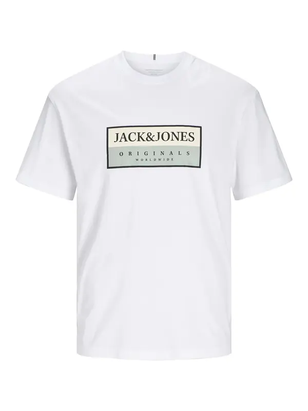 JACK & JONES JACK & JONES Majica 'JWHFREDERIKSBERG'  pijesak / svijetlozelena / crna / bijela