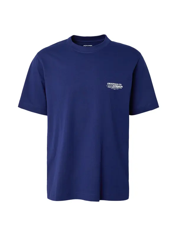 JACK & JONES JACK & JONES Majica 'JWHISLINGTON'  crno plava / bijela