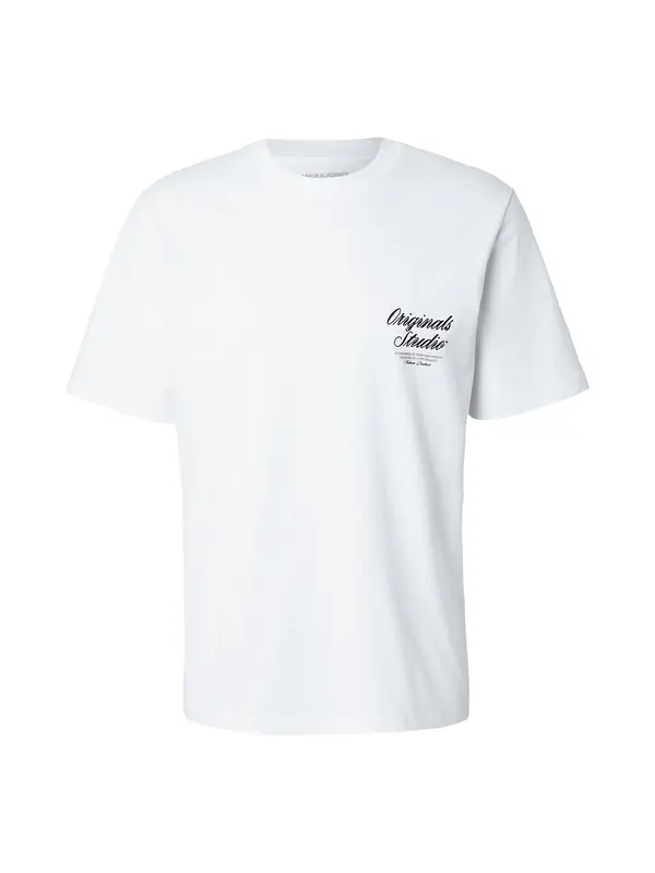 JACK & JONES JACK & JONES Majica 'JWHNORREBRO'  crna / bijela