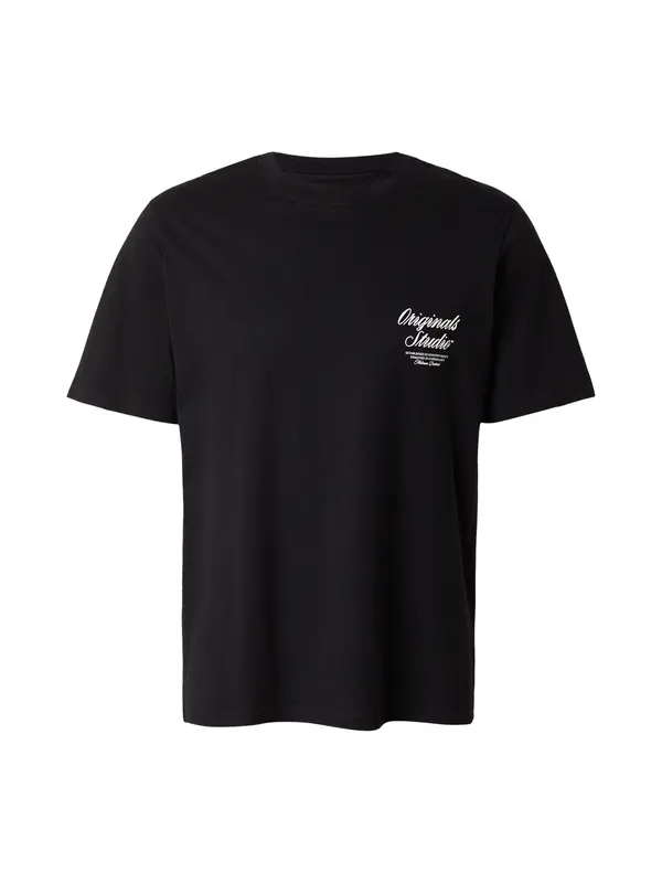JACK & JONES JACK & JONES Majica 'JWHNORREBRO'  crna / bijela