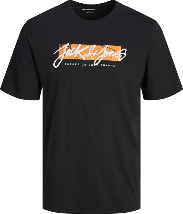 JACK & JONES JACK & JONES Majica 'JWHTILEY'  narančasta / crna / bijela