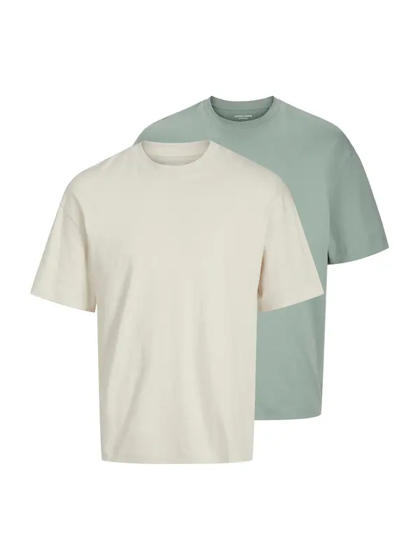 JACK & JONES JACK & JONES Majica 'JWHURBAN EDGE'  bež / zelena