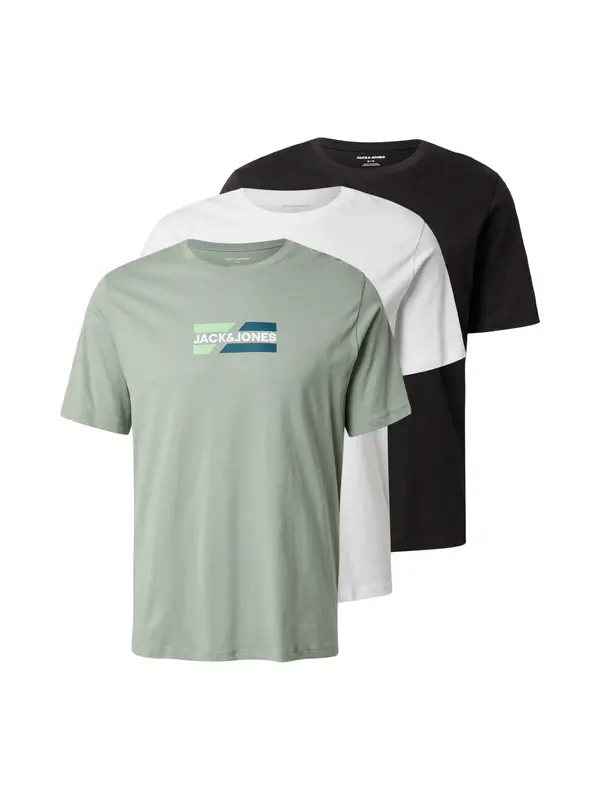 JACK & JONES JACK & JONES Majica  limeta / smaragdno zelena / pastelno zelena / crna / bijela
