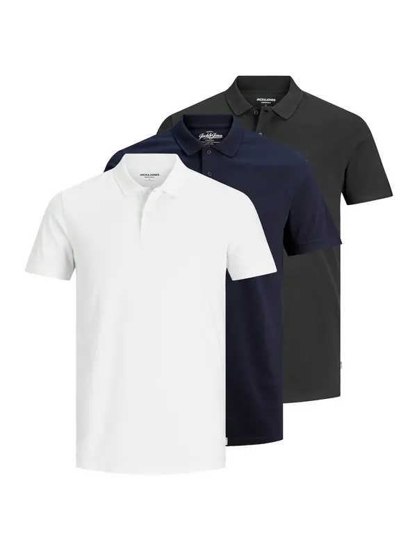 JACK & JONES JACK & JONES Majica  mornarsko plava / tamno zelena / prljavo bijela