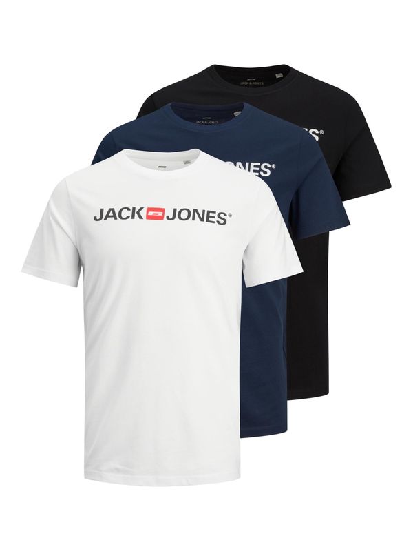 JACK & JONES JACK & JONES Majica  morsko plava / crvena / crna / bijela