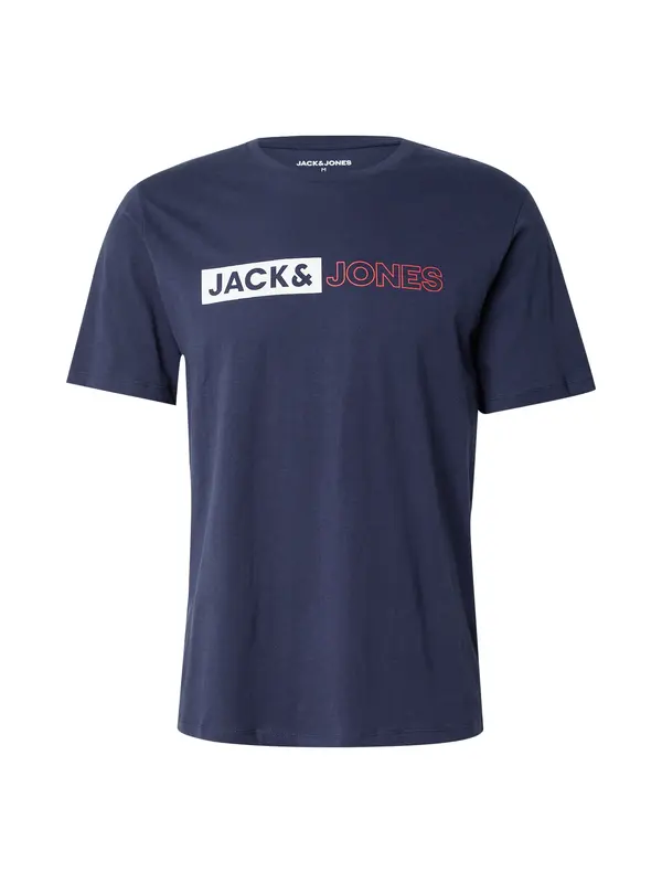 JACK & JONES JACK & JONES Majica  morsko plava / tamno crvena / bijela