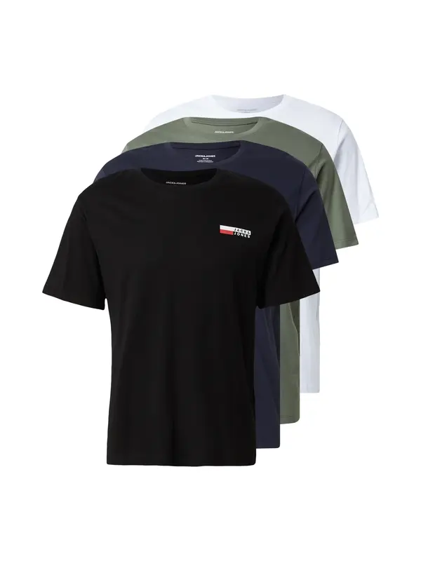 JACK & JONES JACK & JONES Majica  noćno plava / žad / crna / bijela
