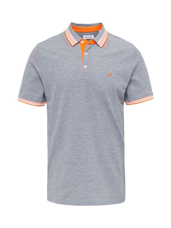 JACK & JONES JACK & JONES Majica 'Paulos'  sivkasto plava / mandarina / bijela