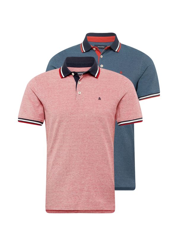 JACK & JONES JACK & JONES Majica 'Paulos'  tamno plava / svijetlocrvena / bijela
