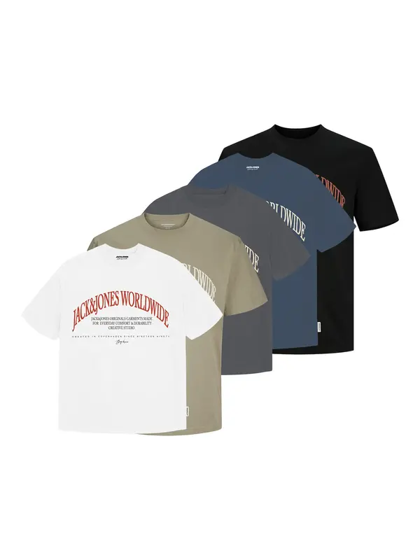JACK & JONES JACK & JONES Majica  safirno plava / tamo siva / kaki / crna / bijela